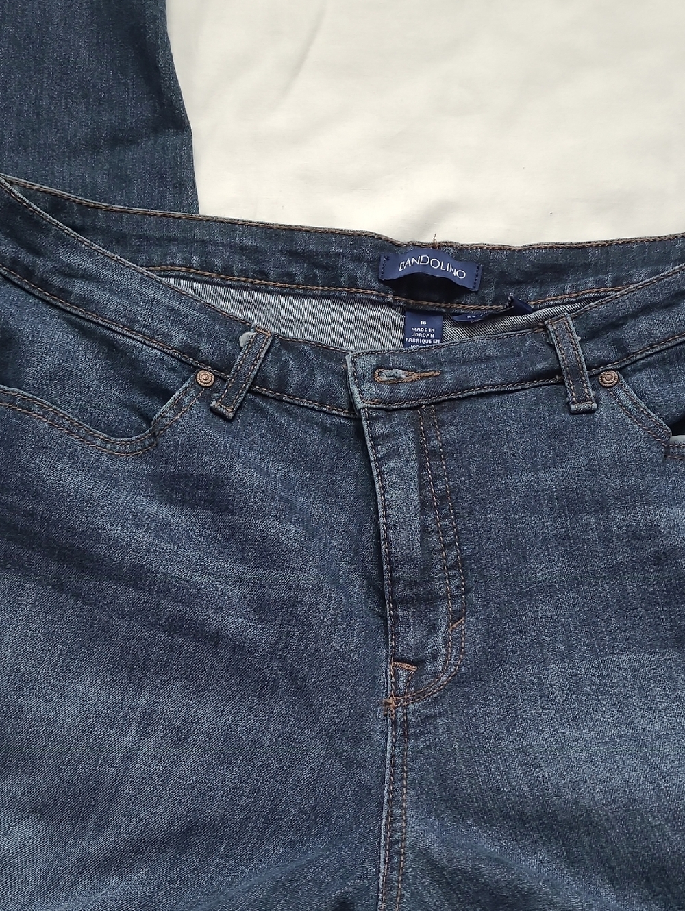 Bandolino Womens Classic Blue Jeans - Dark Blue Denim